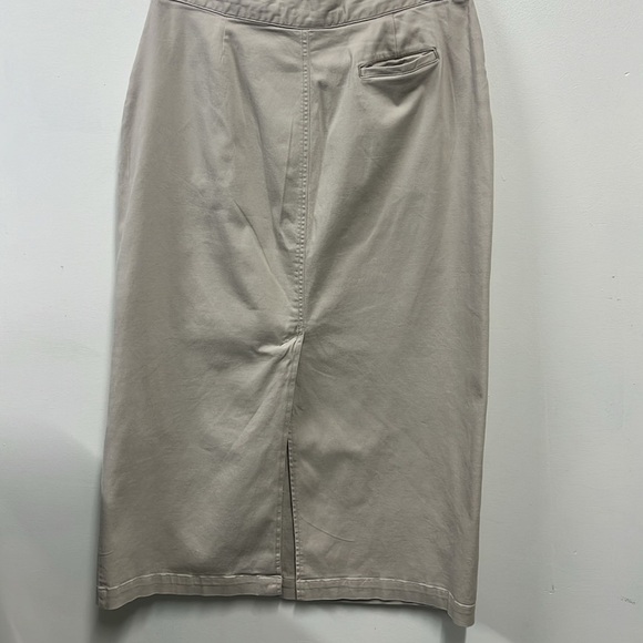 Cherokee long skirt pockets beige Cotton Women’s XL Vintage Fitted Maxi w/Slit - Picture 2 of 9